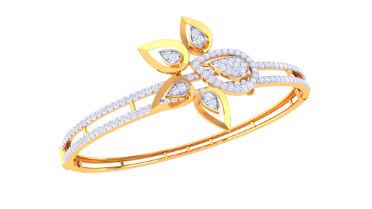 Petal Cluster Diamond Bangles