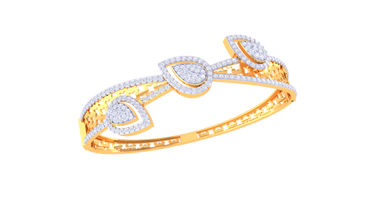 Triple Teardrop Diamond Bangles