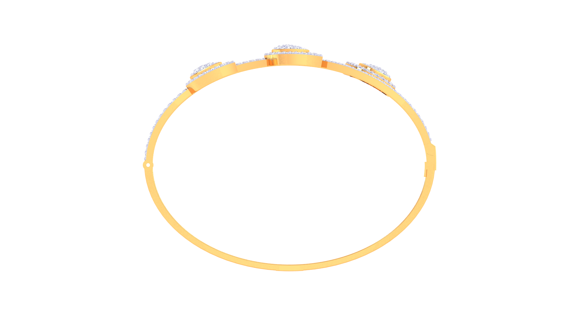 Triple Teardrop Diamond Bangles