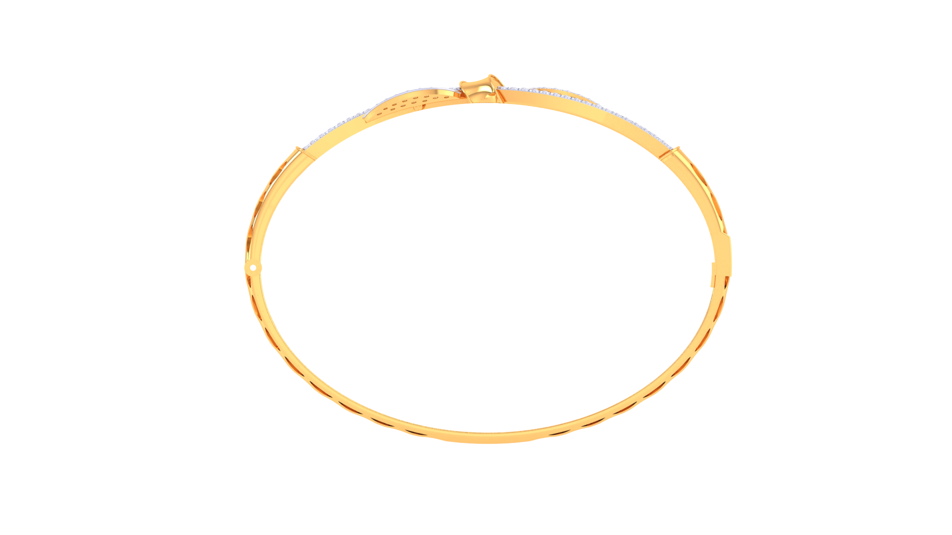 Leafy Bow Diamond Bangles