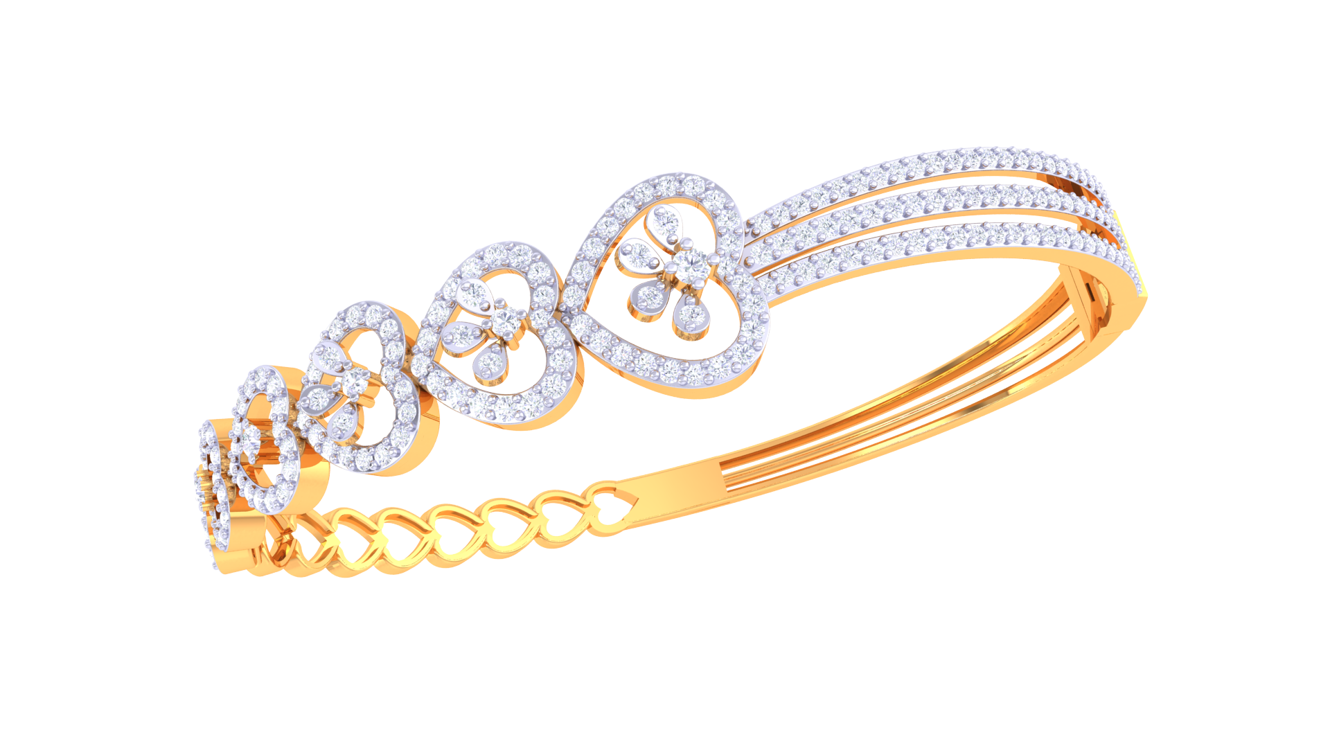 Heart Parade Diamond Bangles