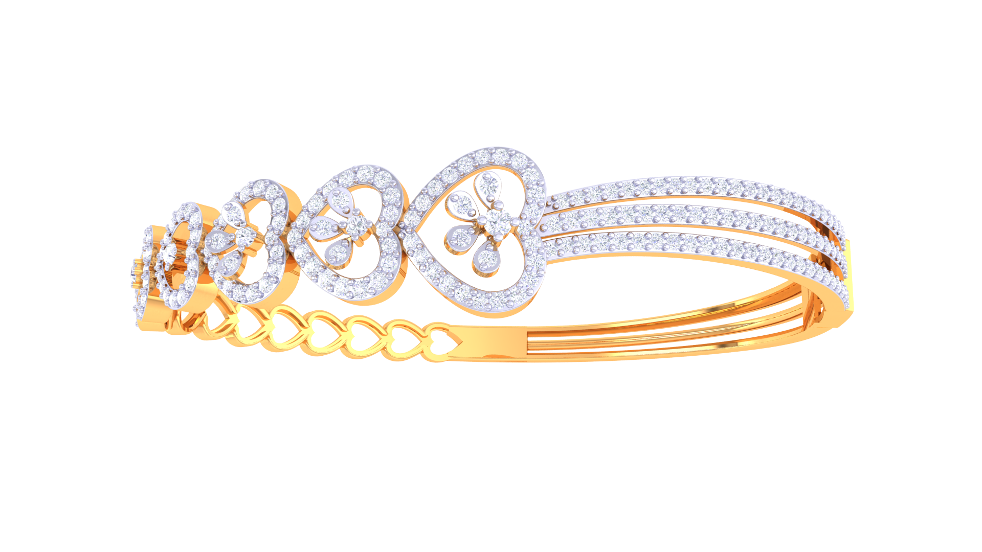 Heart Parade Diamond Bangles