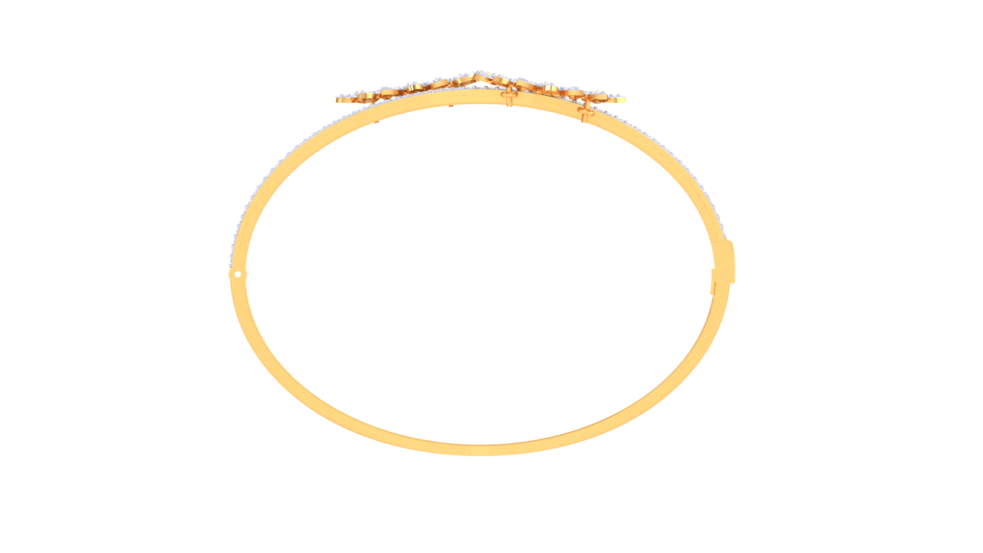 Dewdrop Leaf Diamond Bangles