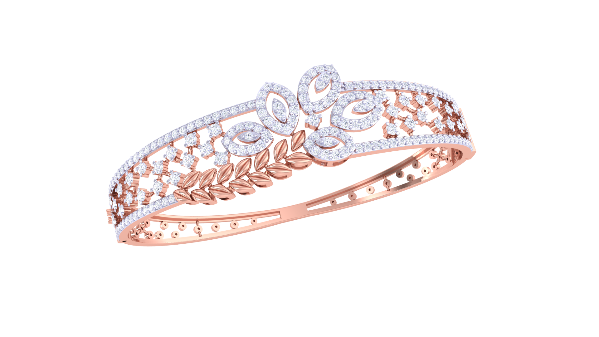 Openwork Shine Diamond Bangles