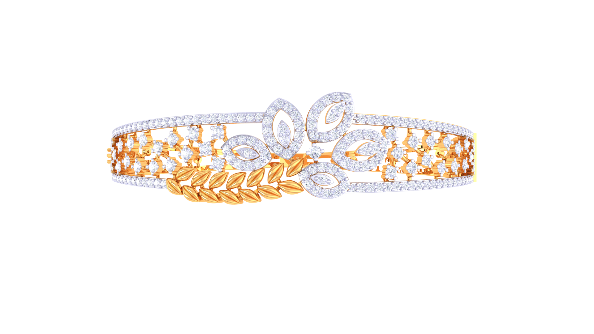 Openwork Shine Diamond Bangles