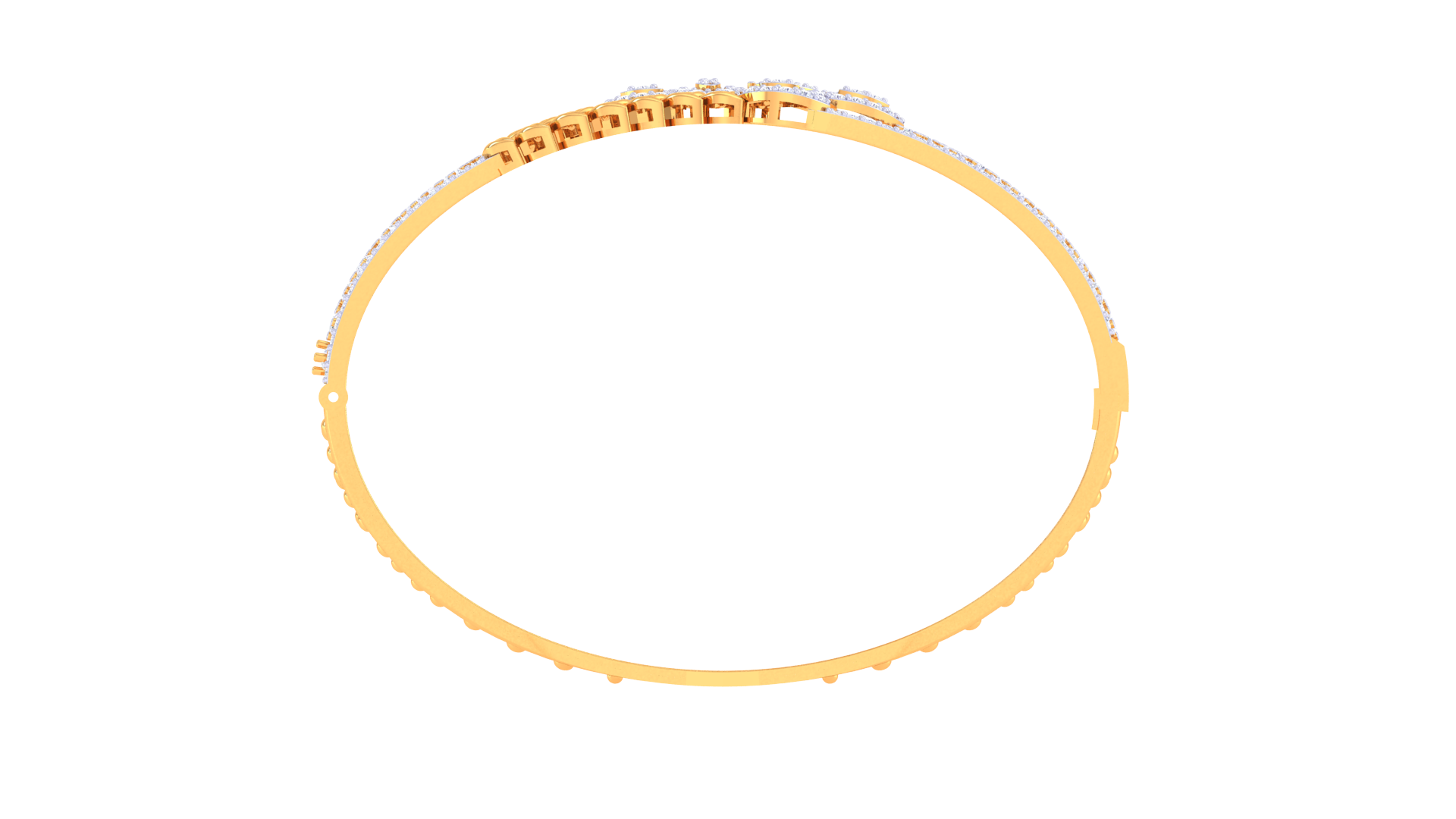 Openwork Shine Diamond Bangles