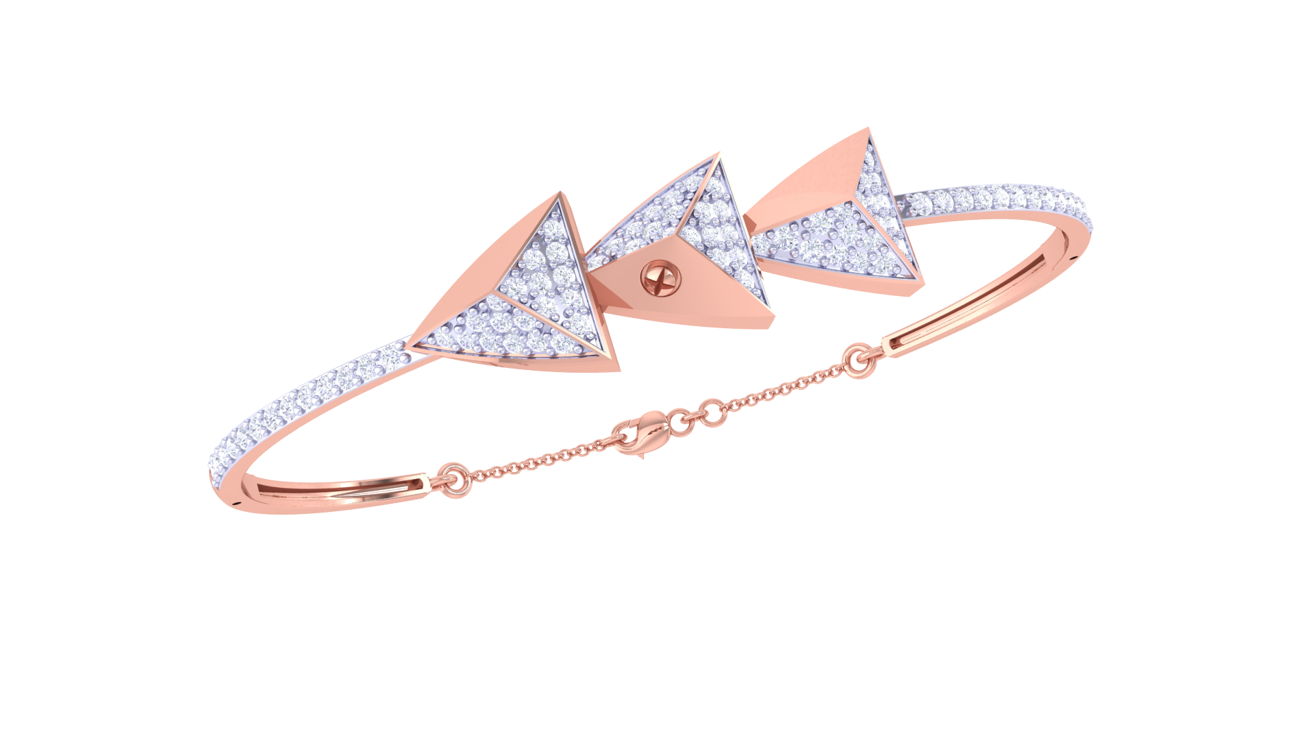 Triple Triangle Diamond Bangles