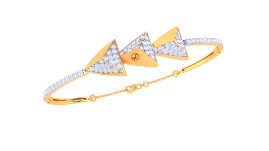 Triple Triangle Diamond Bangles