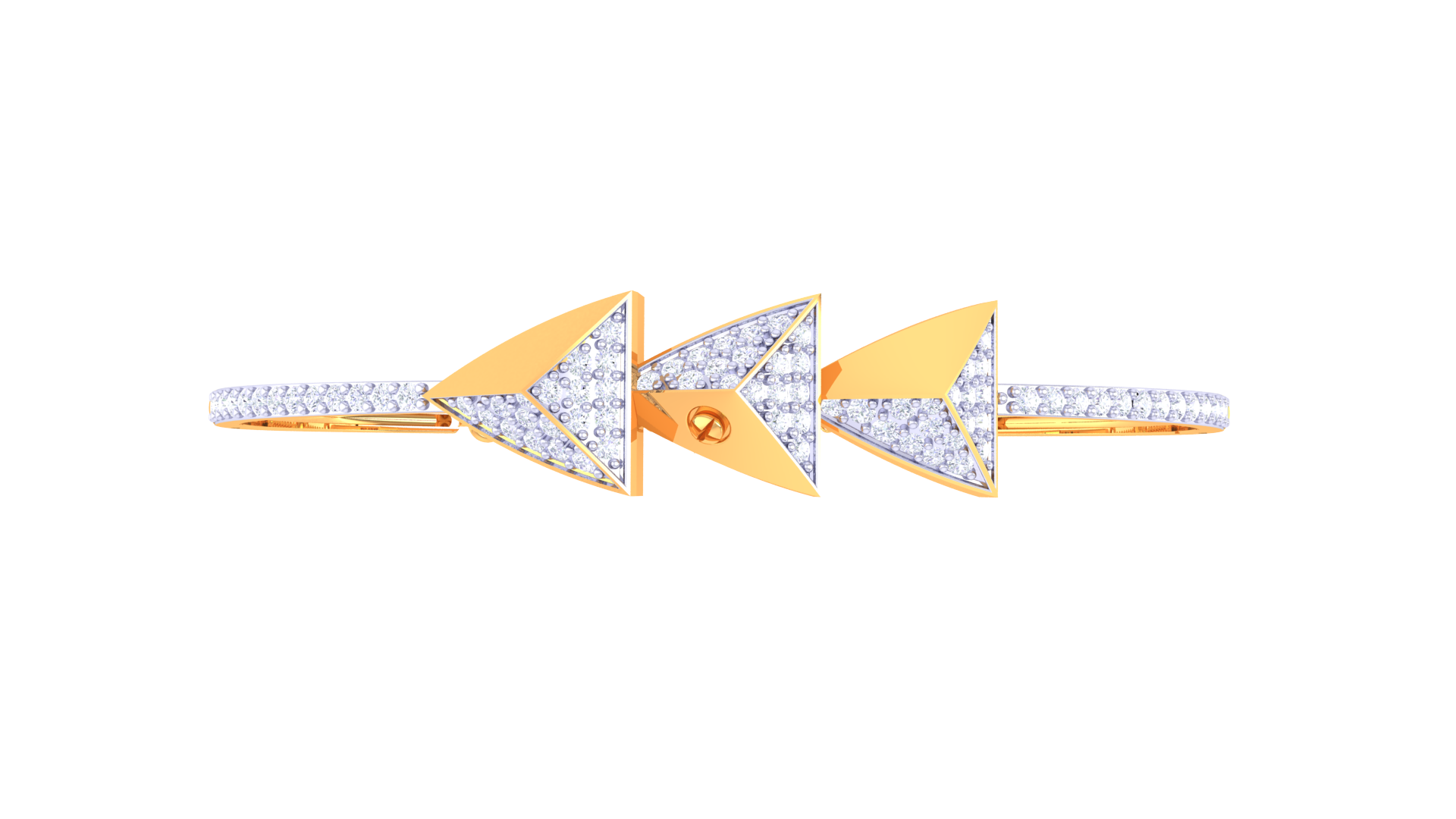 Triple Triangle Diamond Bangles