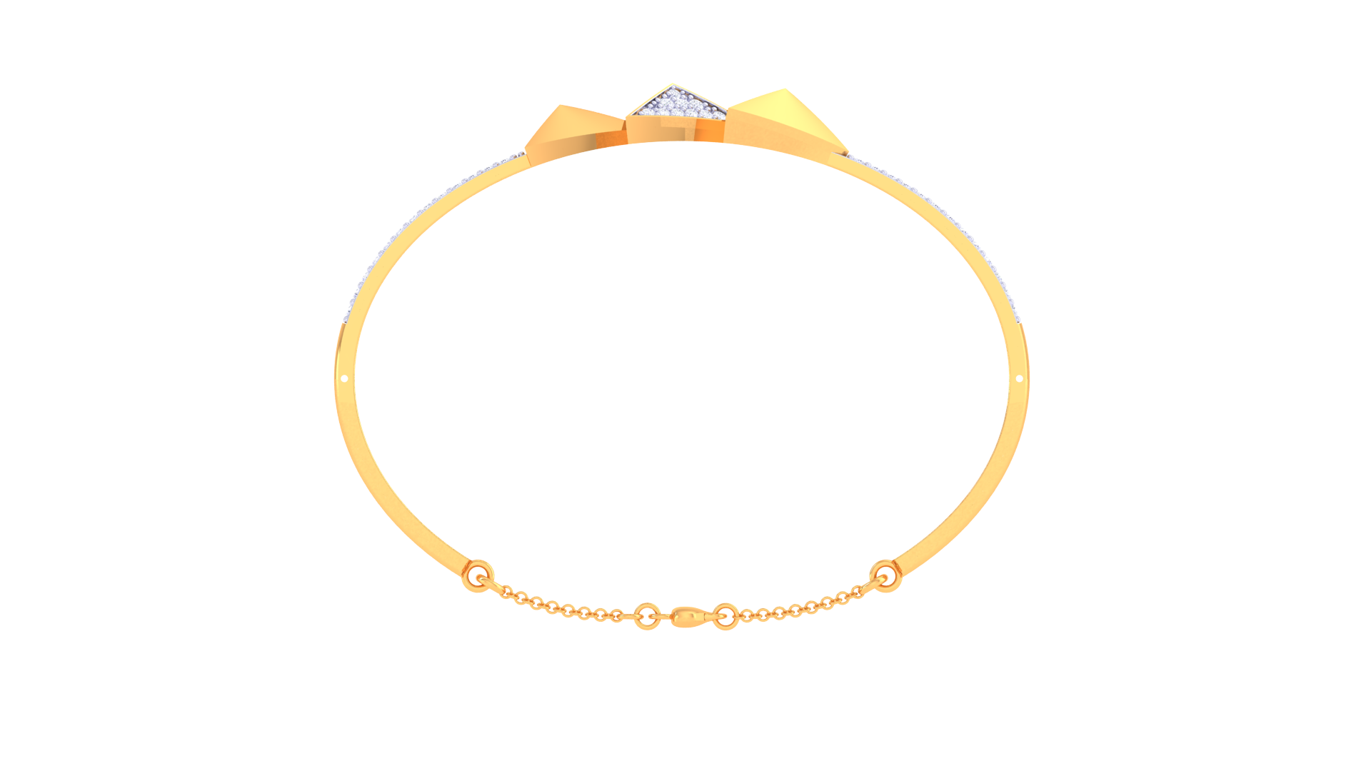 Triple Triangle Diamond Bangles
