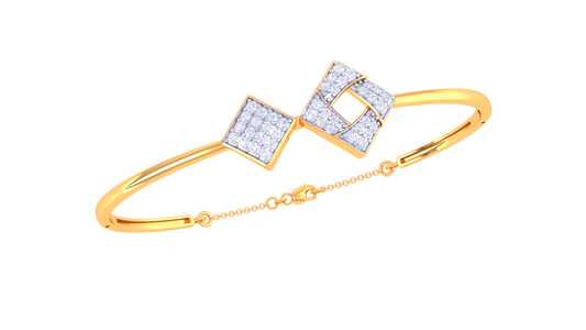 Open Square Diamond Bangles
