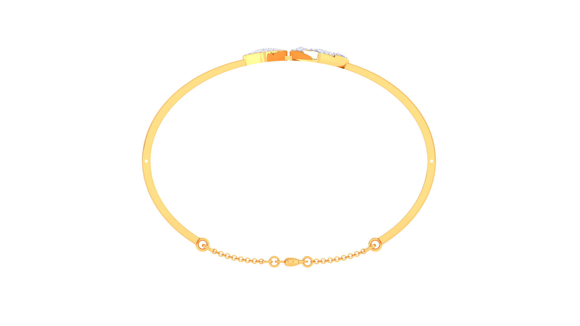 Open Square Diamond Bangles