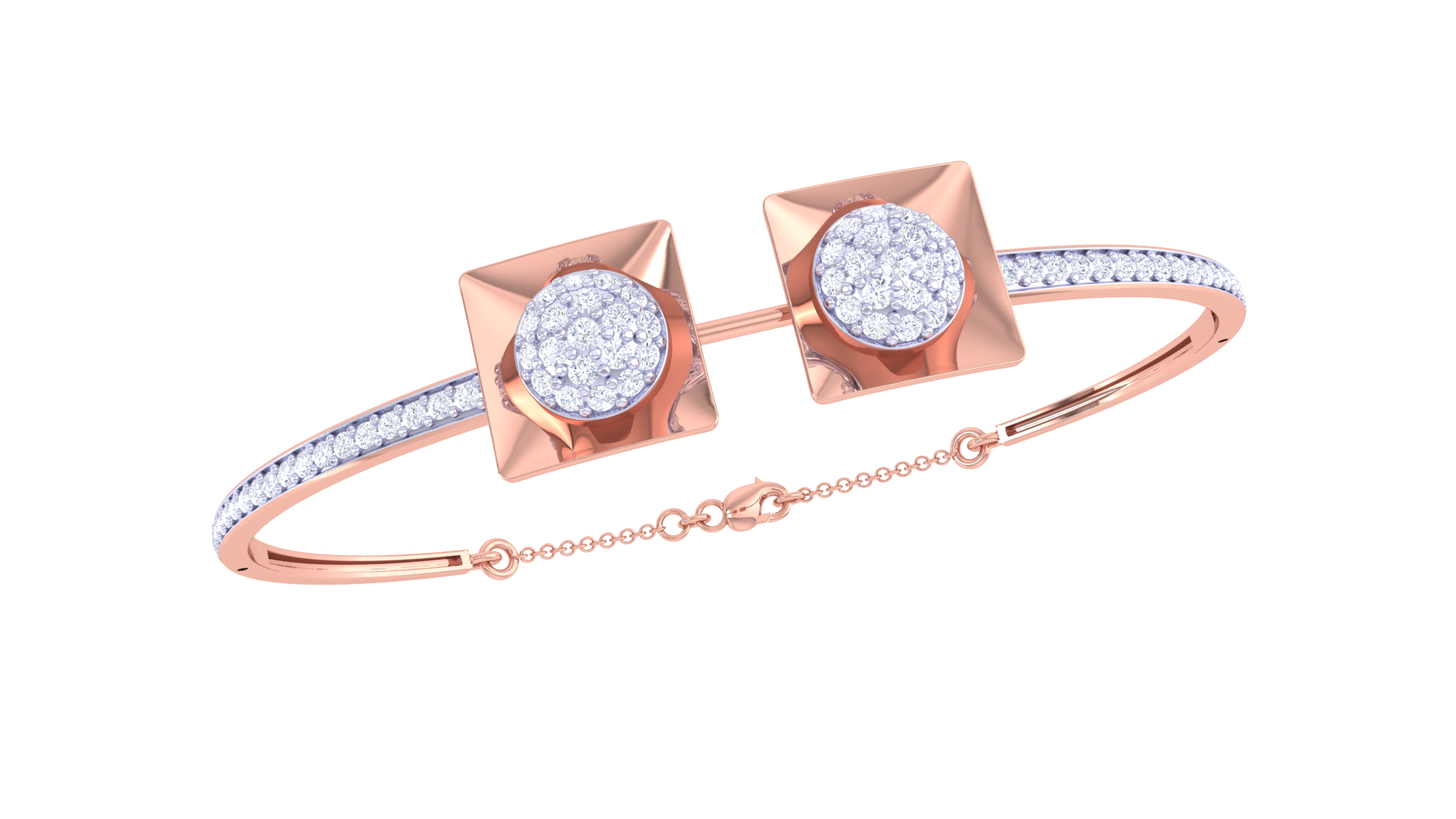 Square Duo Diamond Bangles