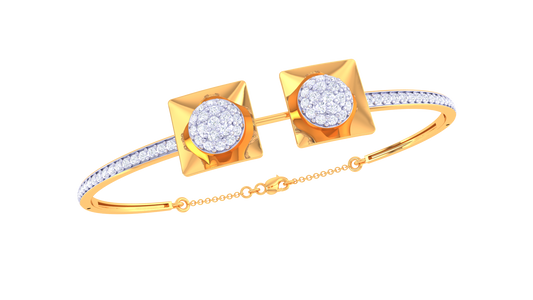 Square Duo Diamond Bangles