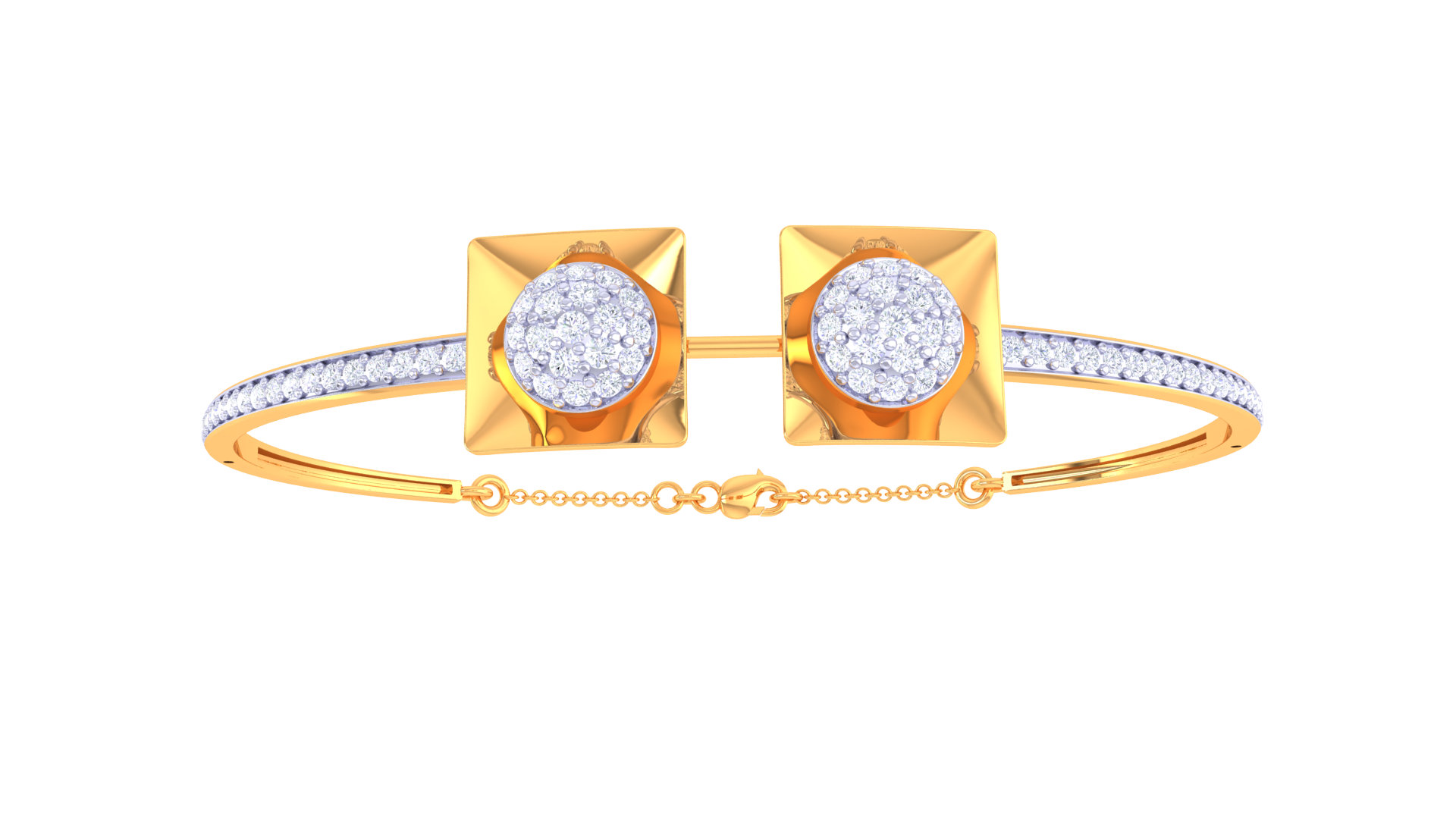 Square Duo Diamond Bangles