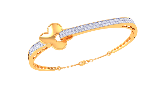 Heart Charm Diamond Bangles