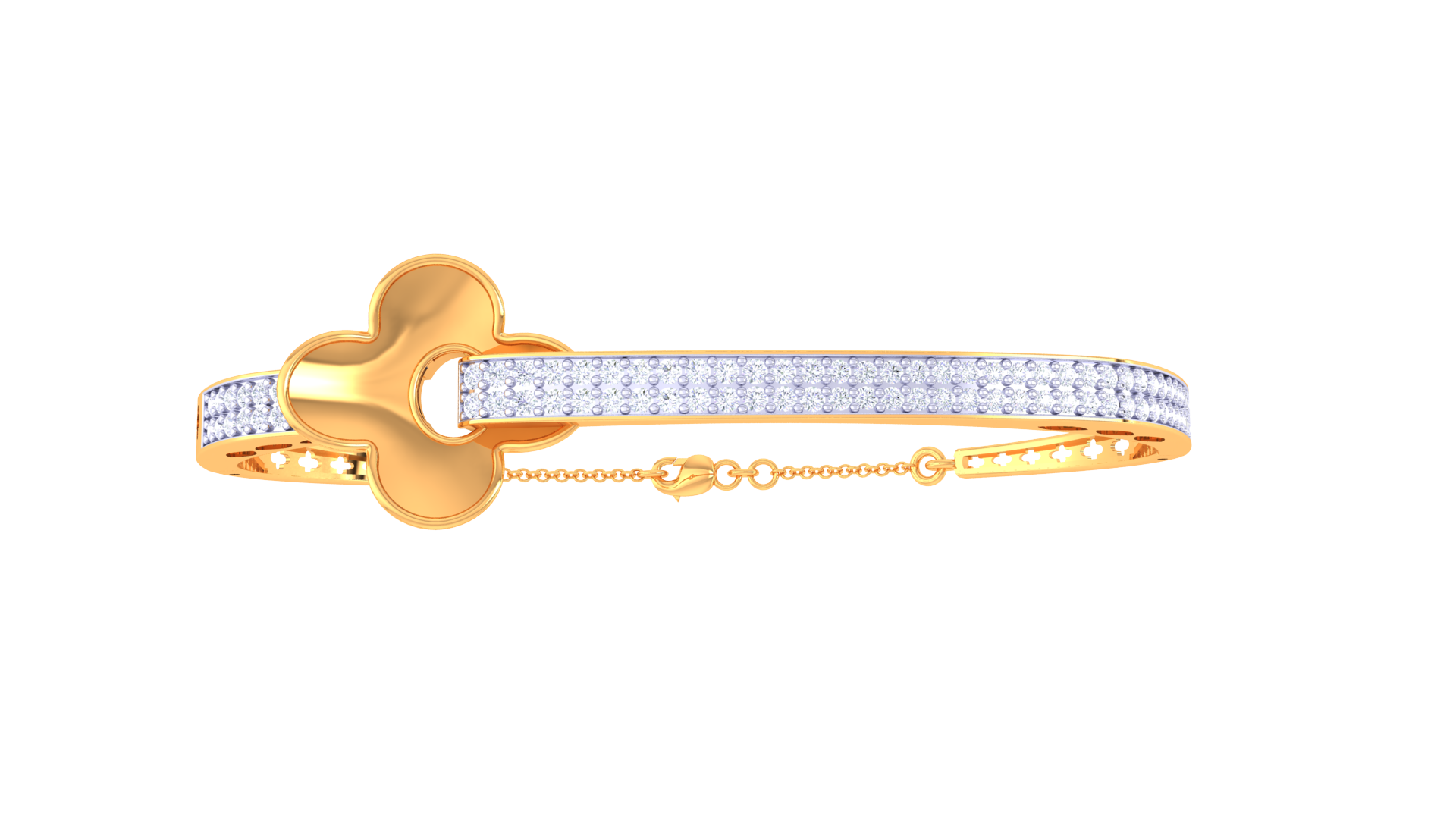 Heart Charm Diamond Bangles