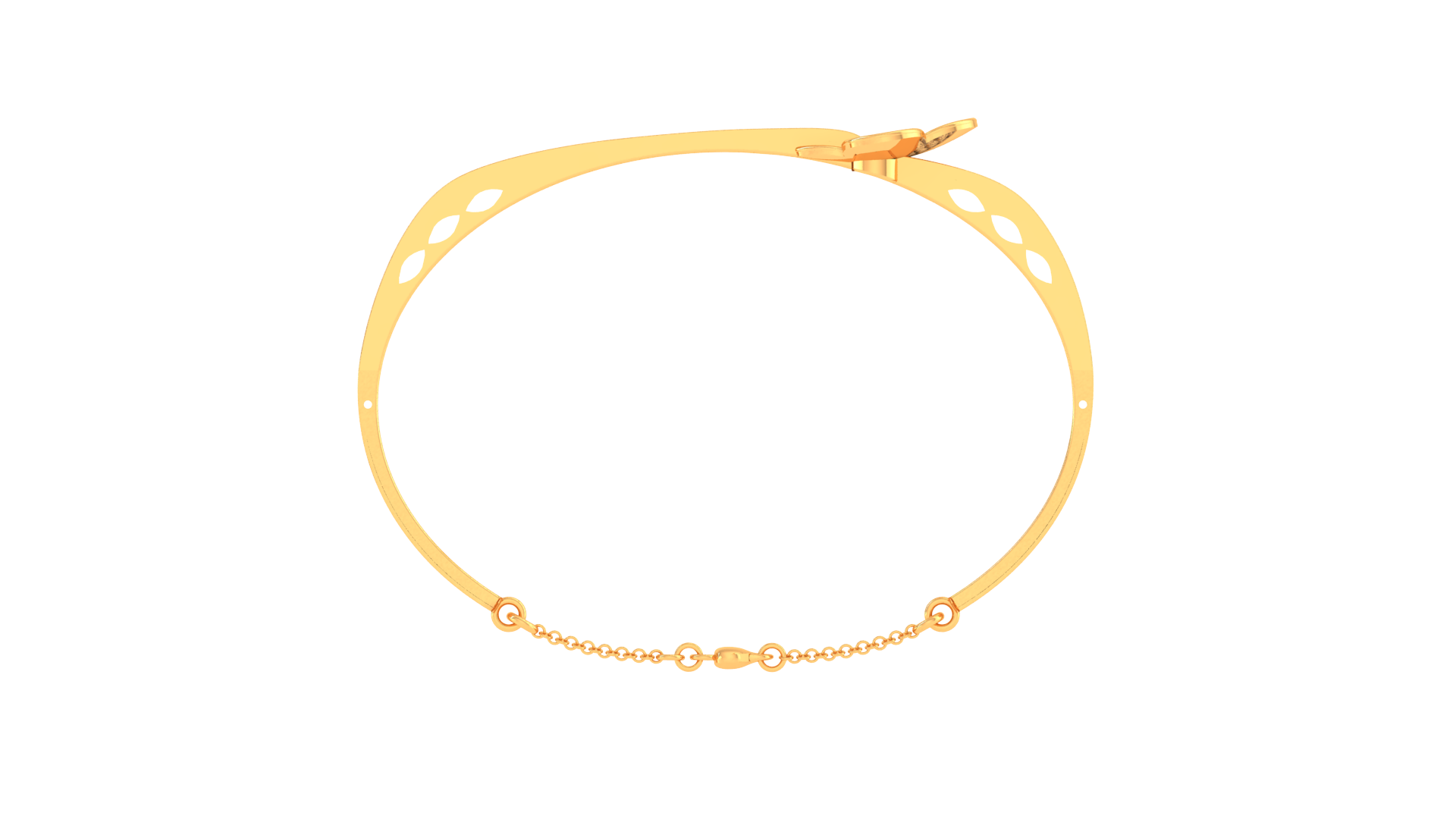 Heart Charm Diamond Bangles