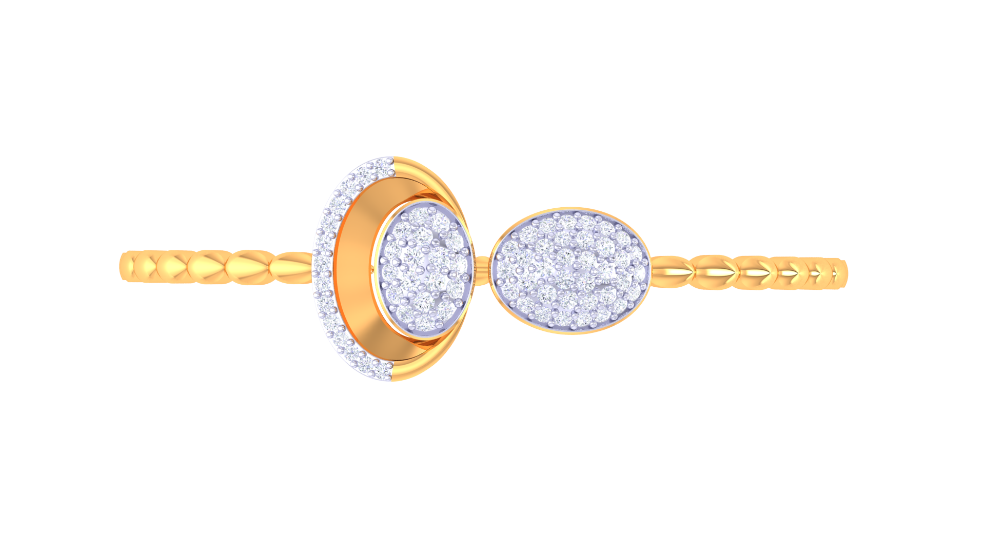 Twist Duo Diamond Bangles