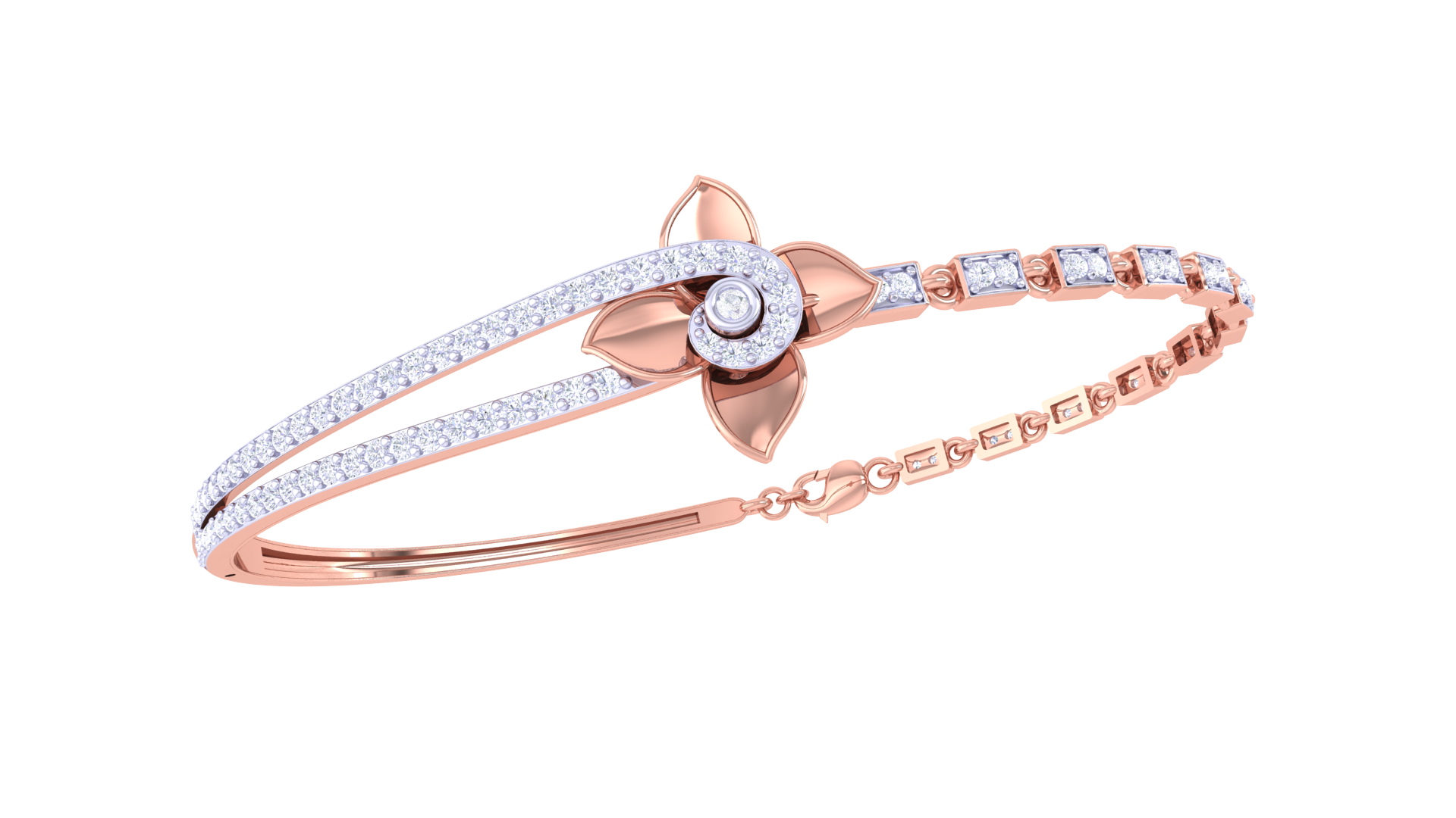 Petal Bloom Diamond Bangles