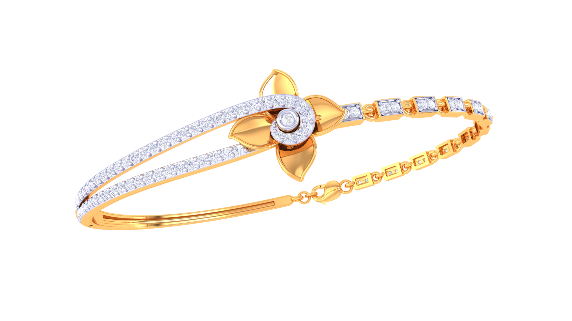 Petal Bloom Diamond Bangles