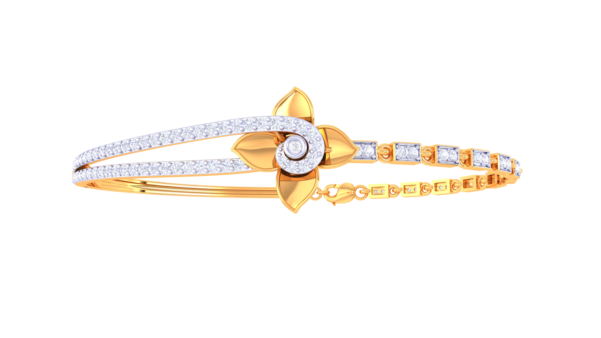 Petal Bloom Diamond Bangles