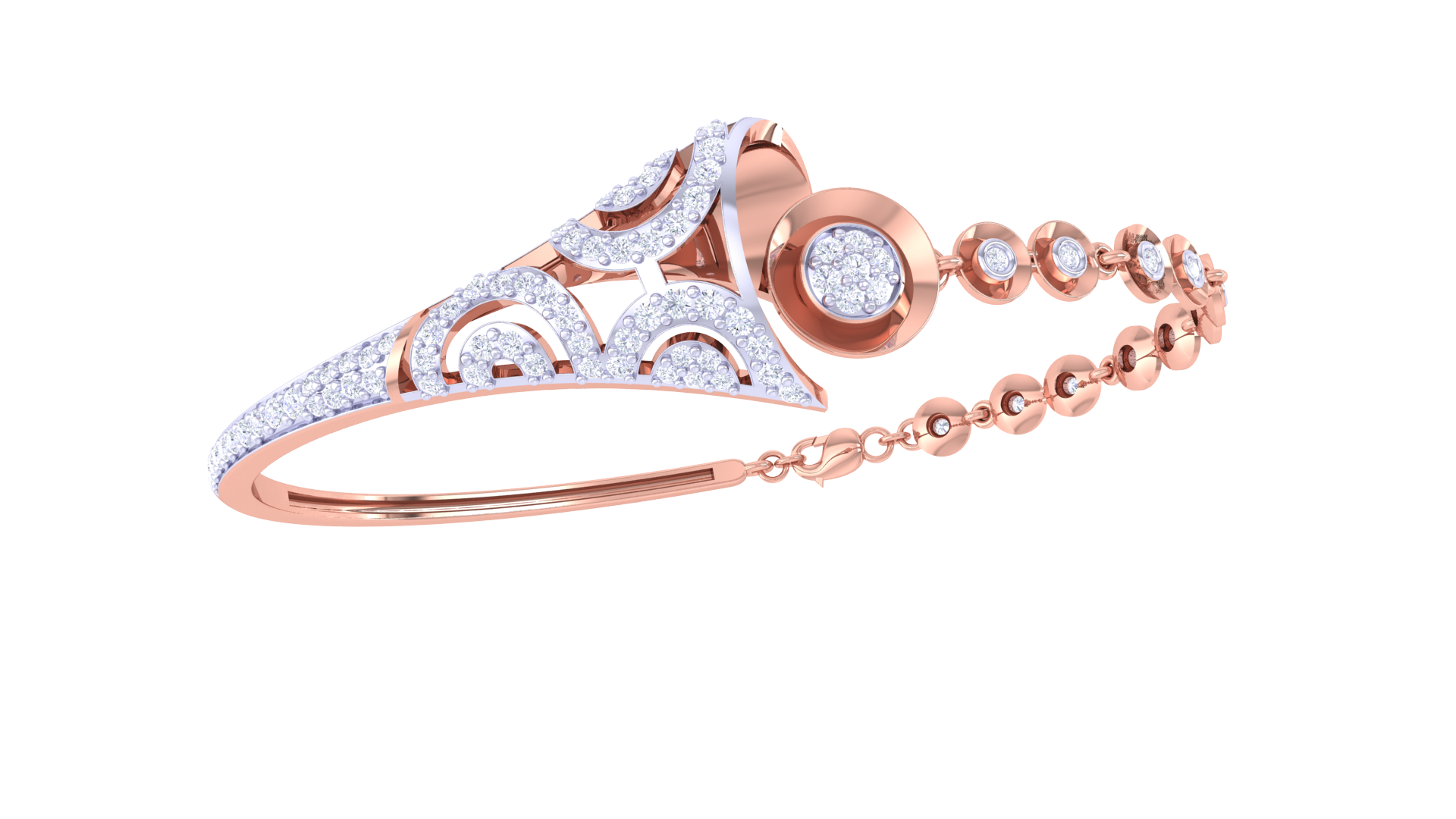 Triad Motif Diamond Bangles