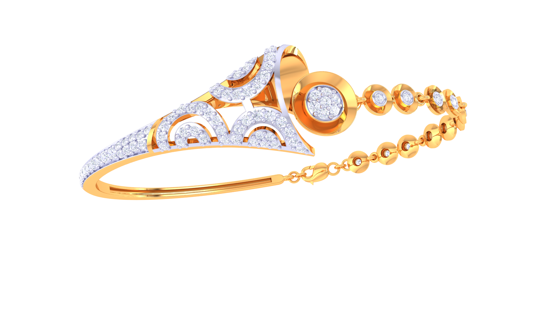 Triad Motif Diamond Bangles
