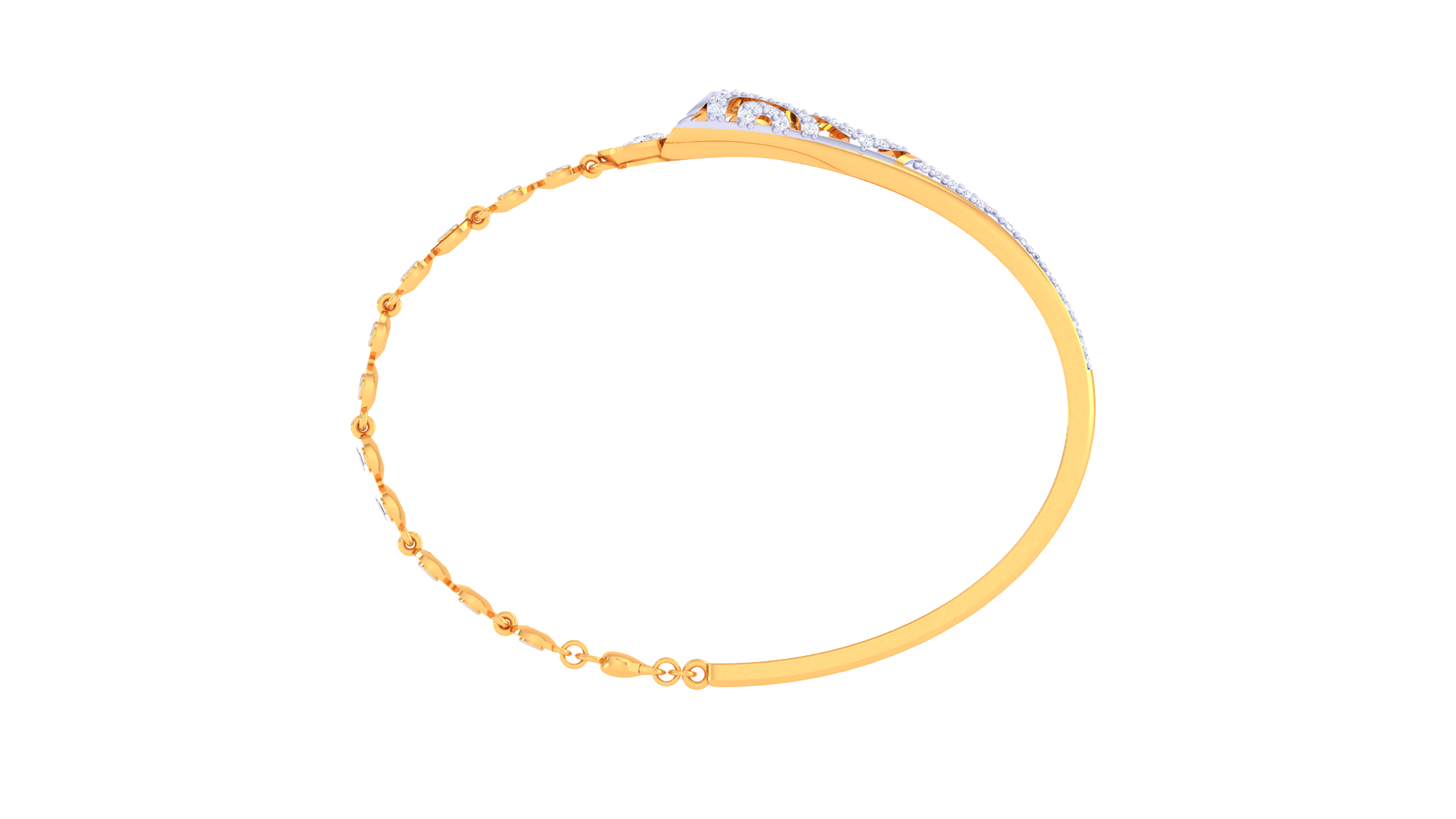 Triad Motif Diamond Bangles