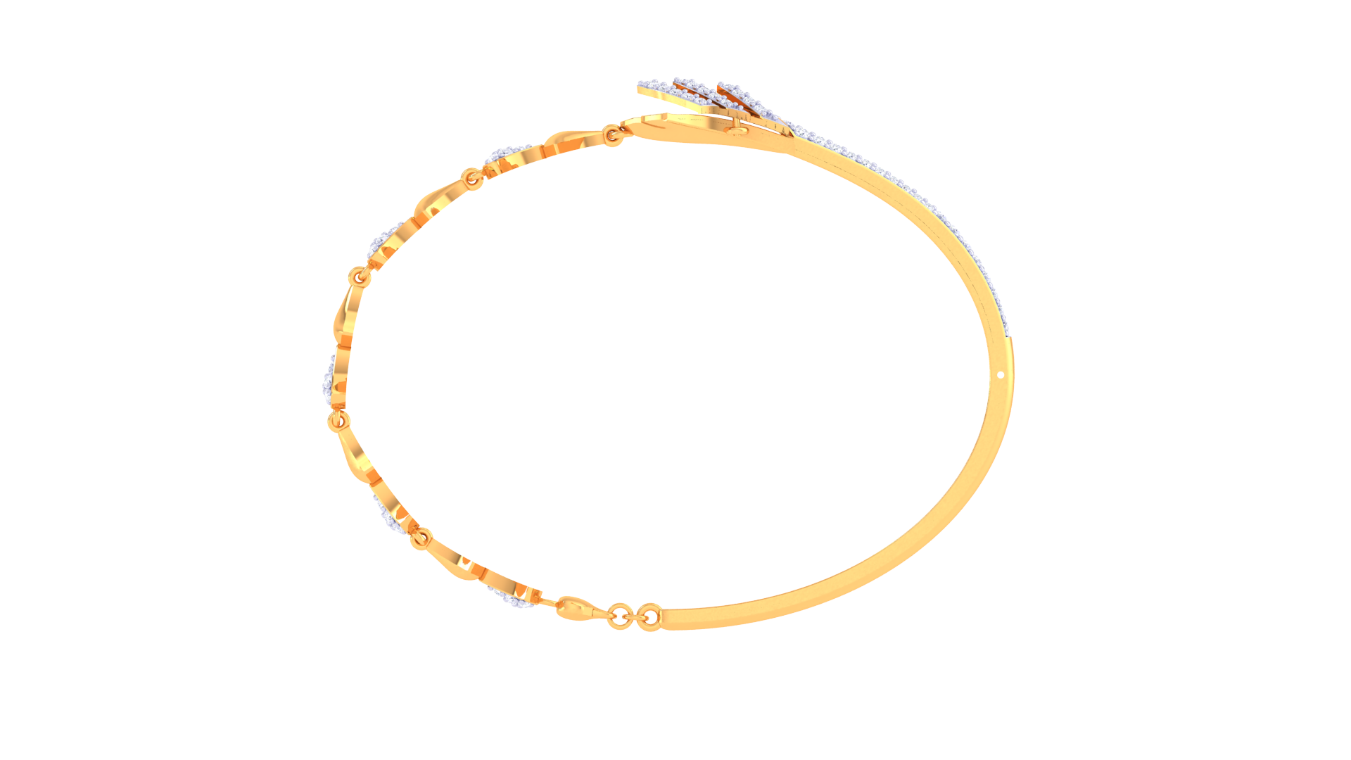 Triple Band Triangle Diamond Bangles