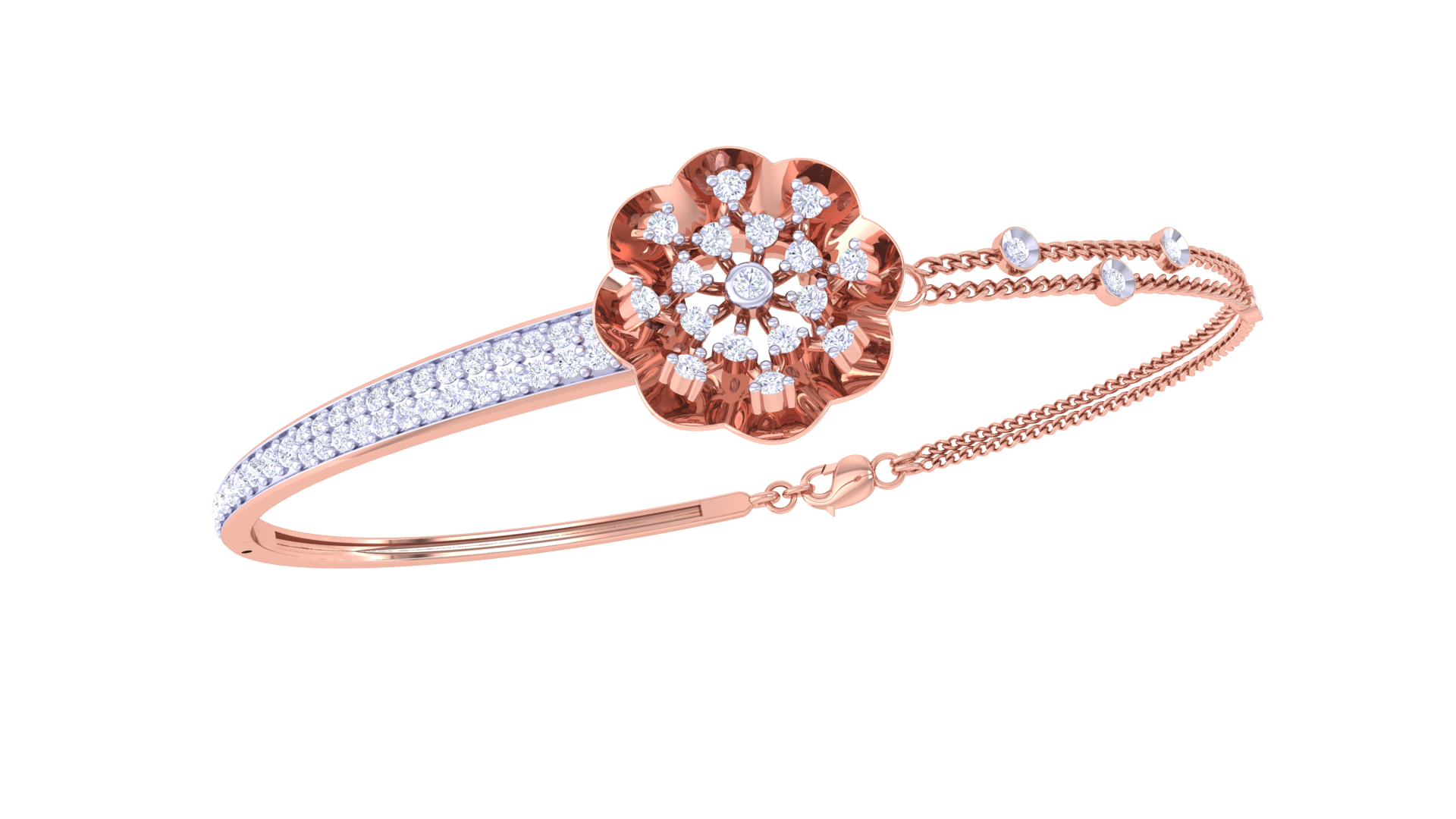 Starlit Garland Diamond Bangles