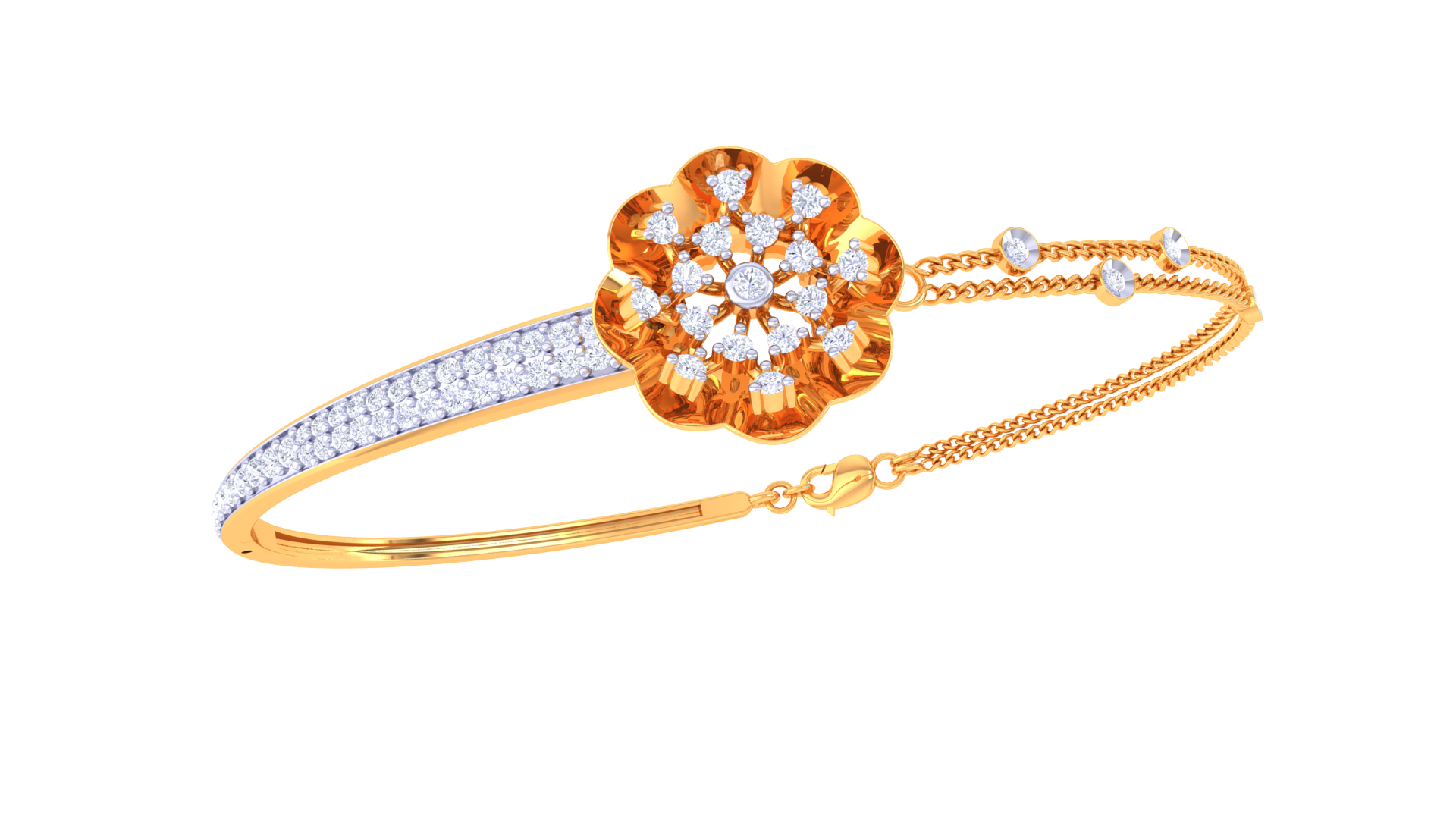 Starlit Garland Diamond Bangles