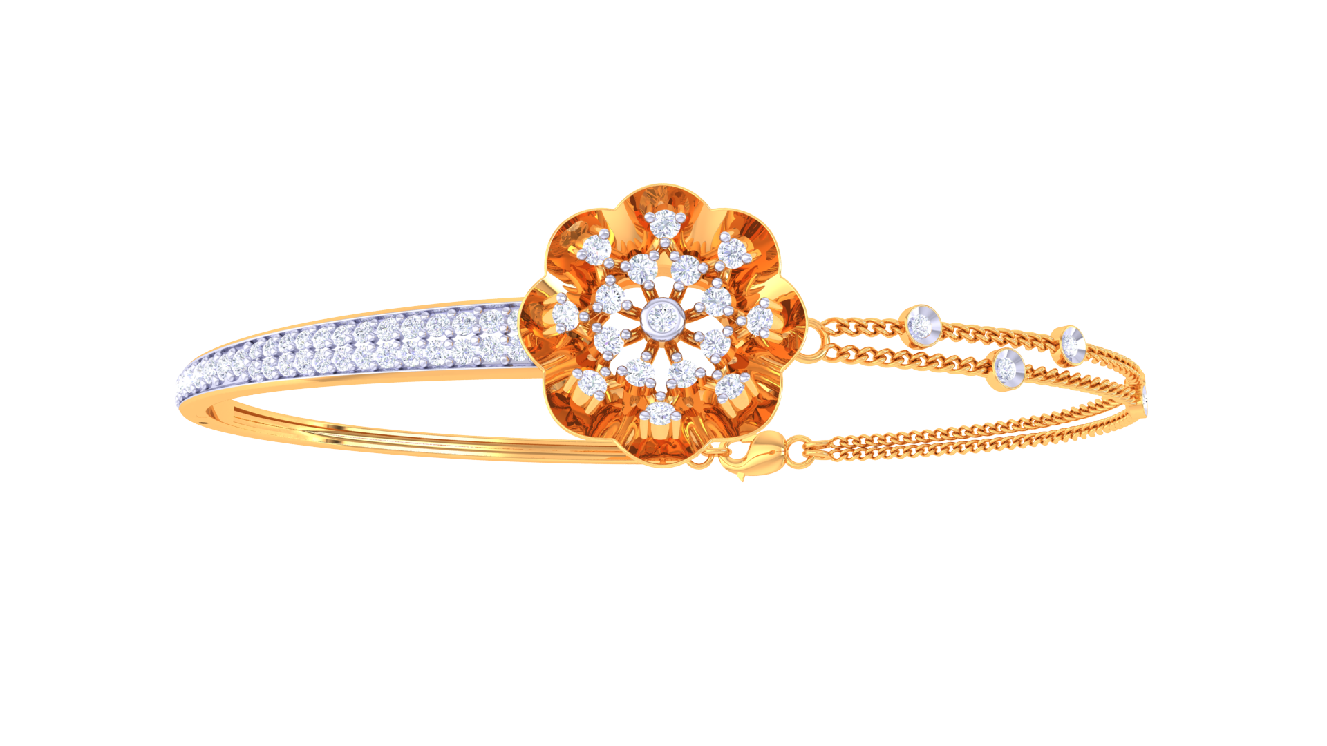 Starlit Garland Diamond Bangles