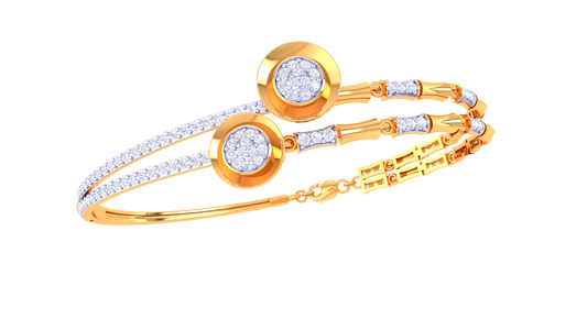 Dual Orbit Diamond Bangles