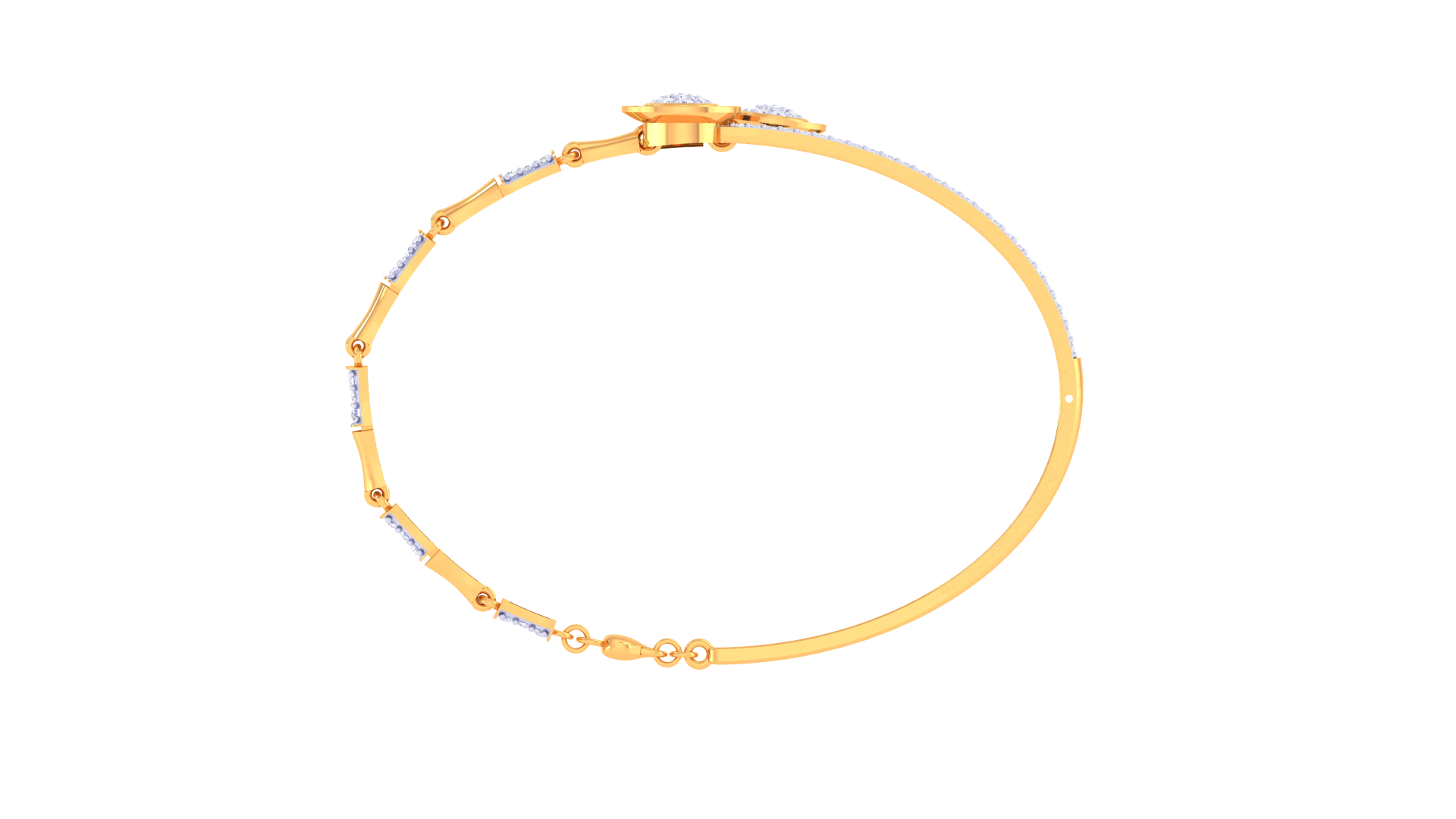 Dual Orbit Diamond Bangles