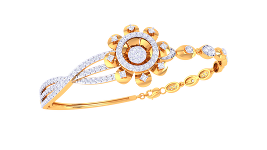 Celestial Petal Diamond Bangles