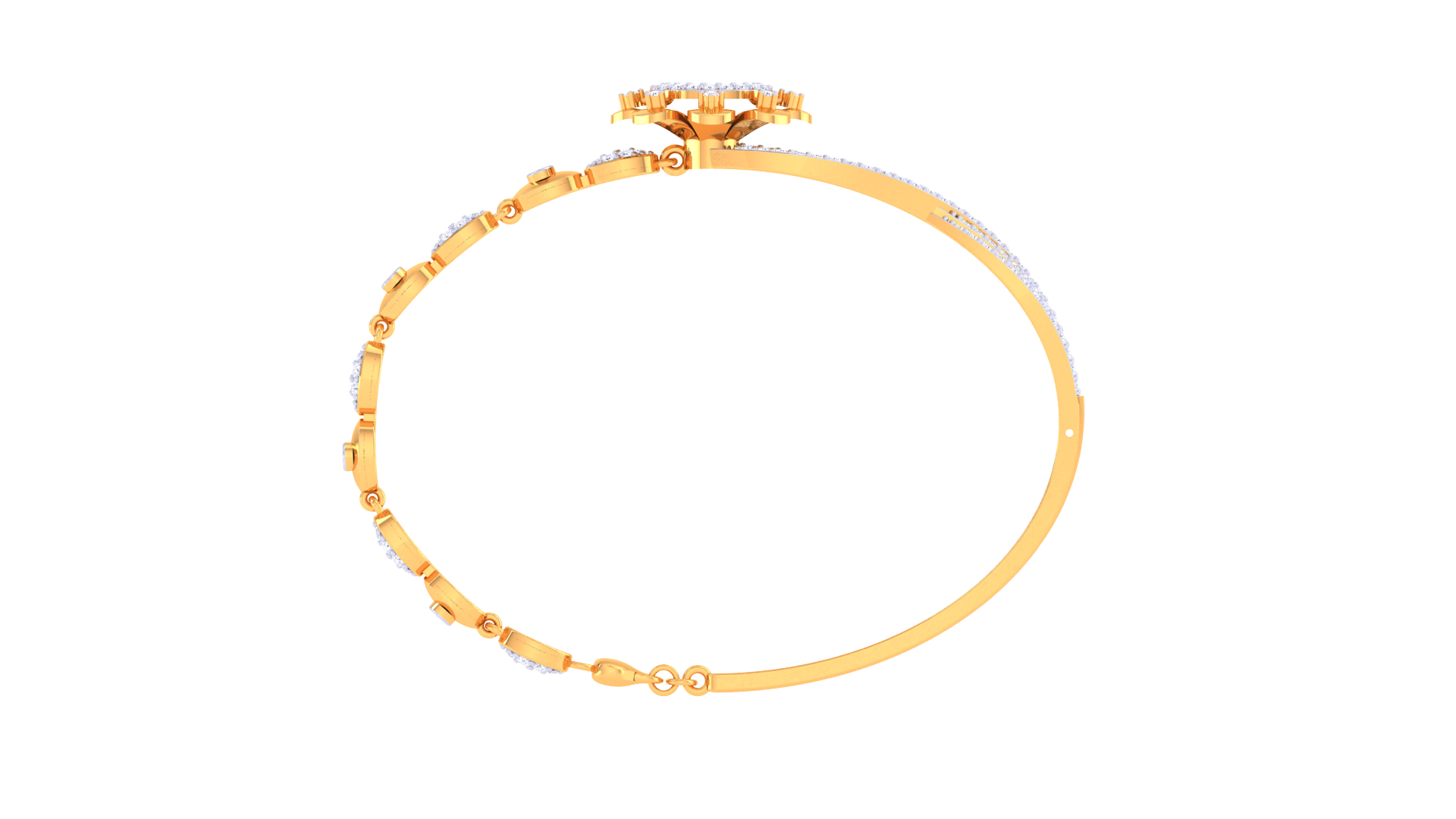 Celestial Petal Diamond Bangles