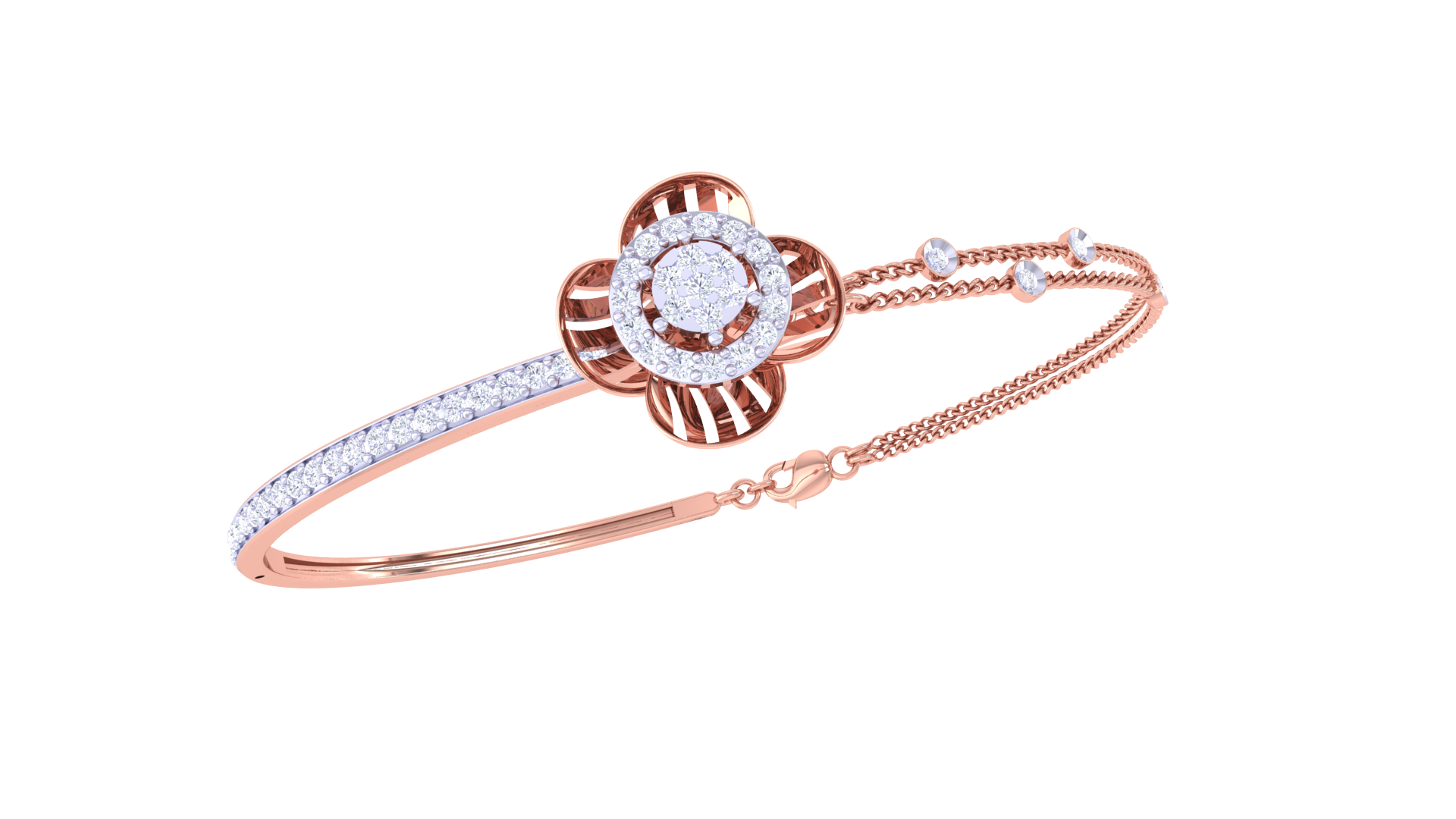 Radiant Flora Diamond Bangles