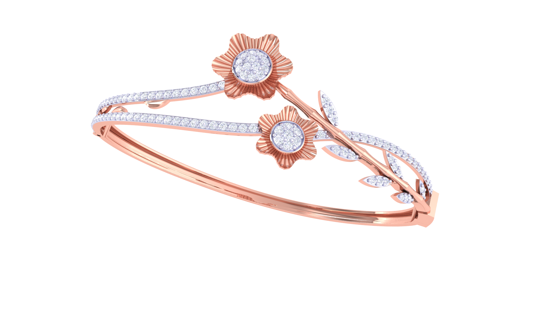 Twilight Blossom Diamond Bangles