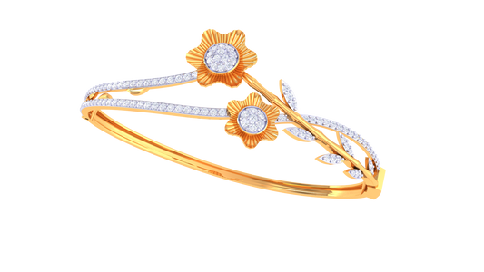 Twilight Blossom Diamond Bangles