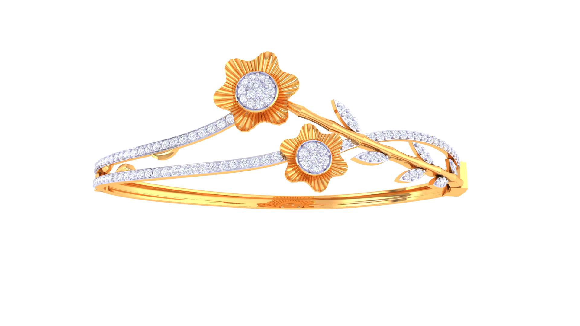 Twilight Blossom Diamond Bangles