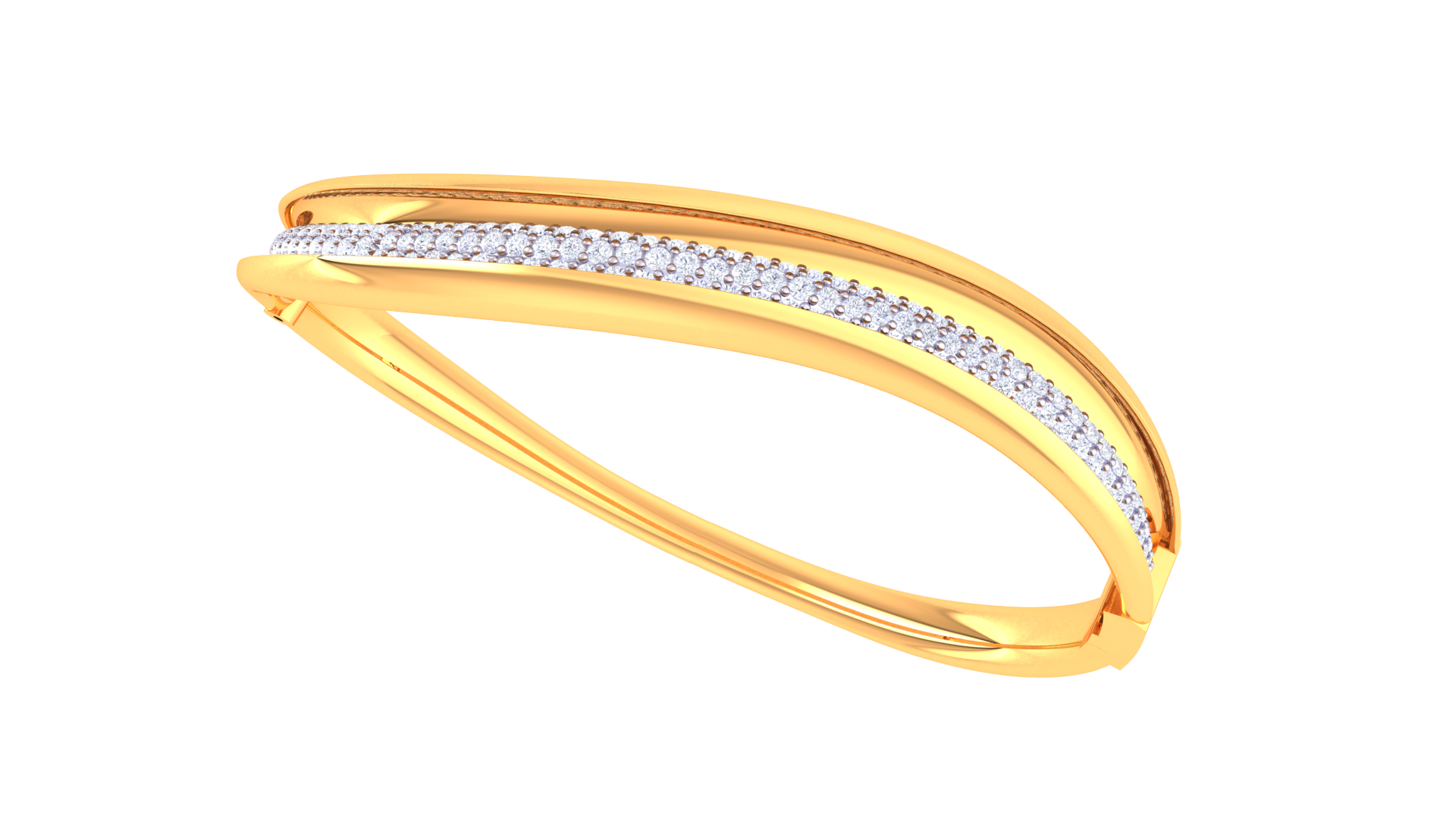 Intertwined Gleam Diamond Bangles