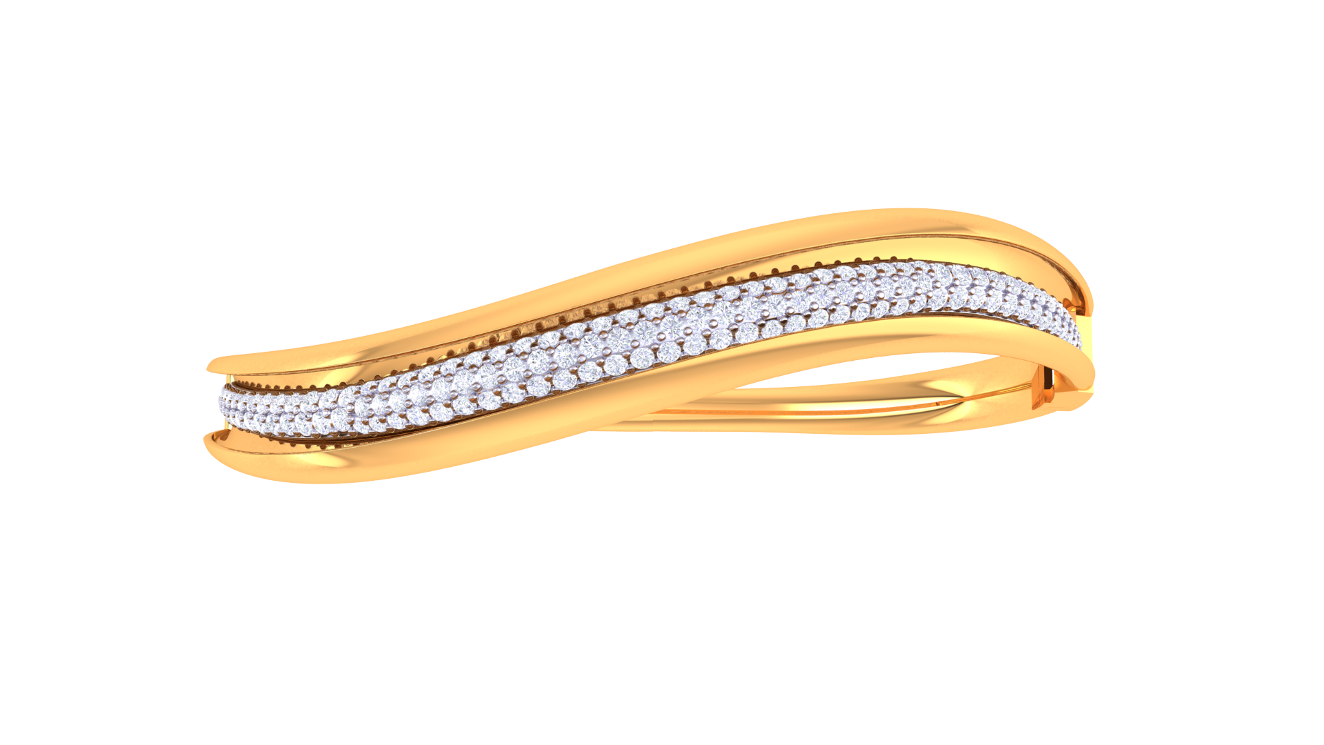 Intertwined Gleam Diamond Bangles