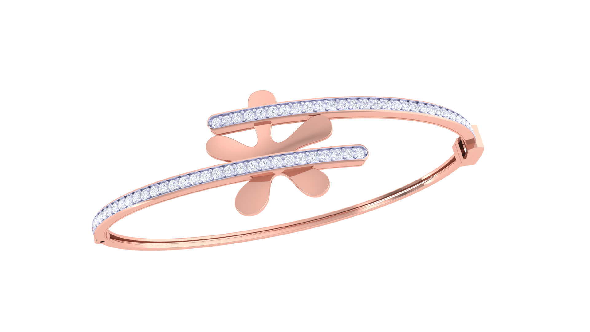 Parallel Bloom Diamond Bangles