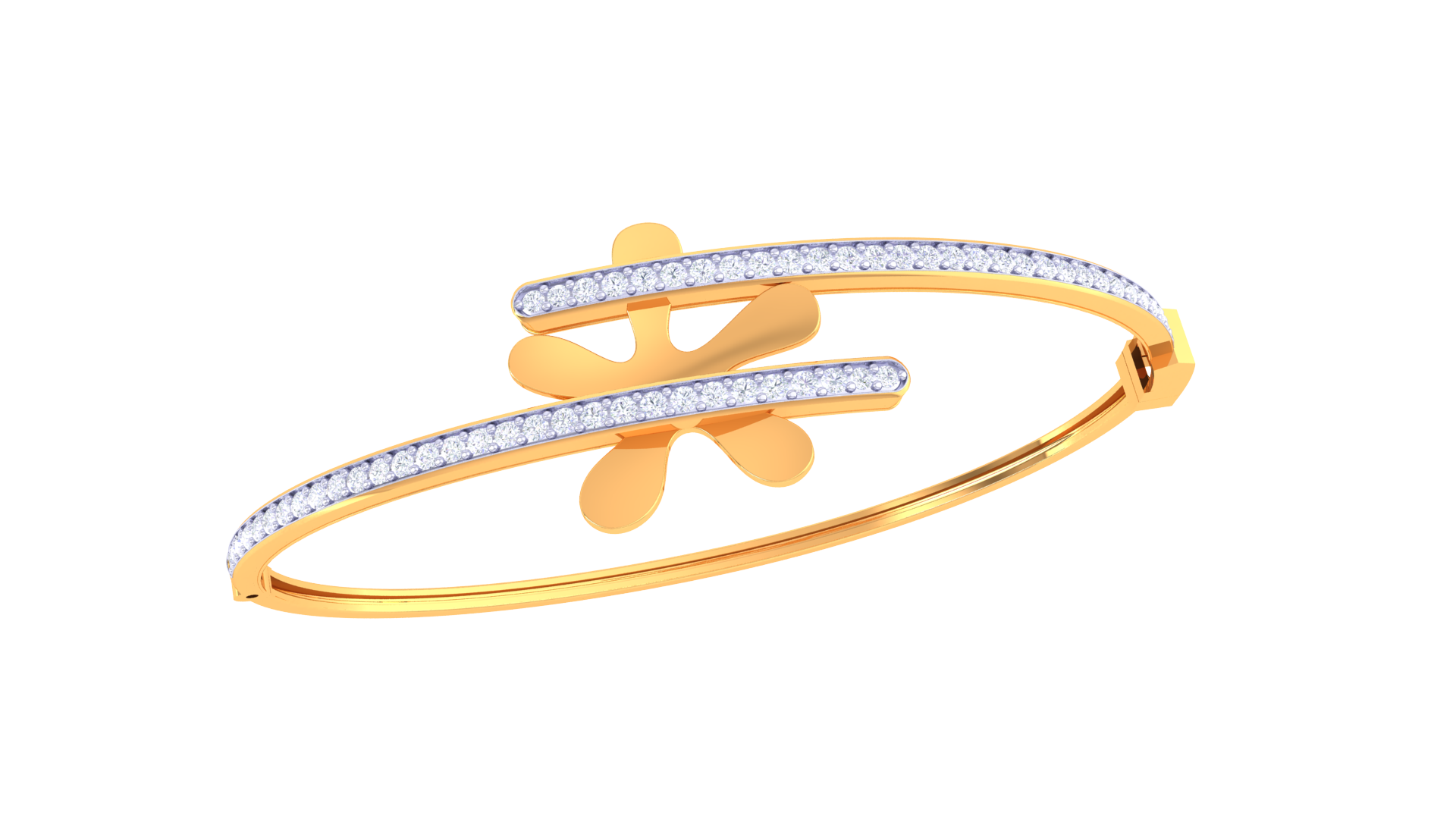 Parallel Bloom Diamond Bangles