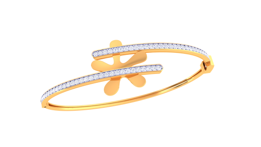 Parallel Bloom Diamond Bangles