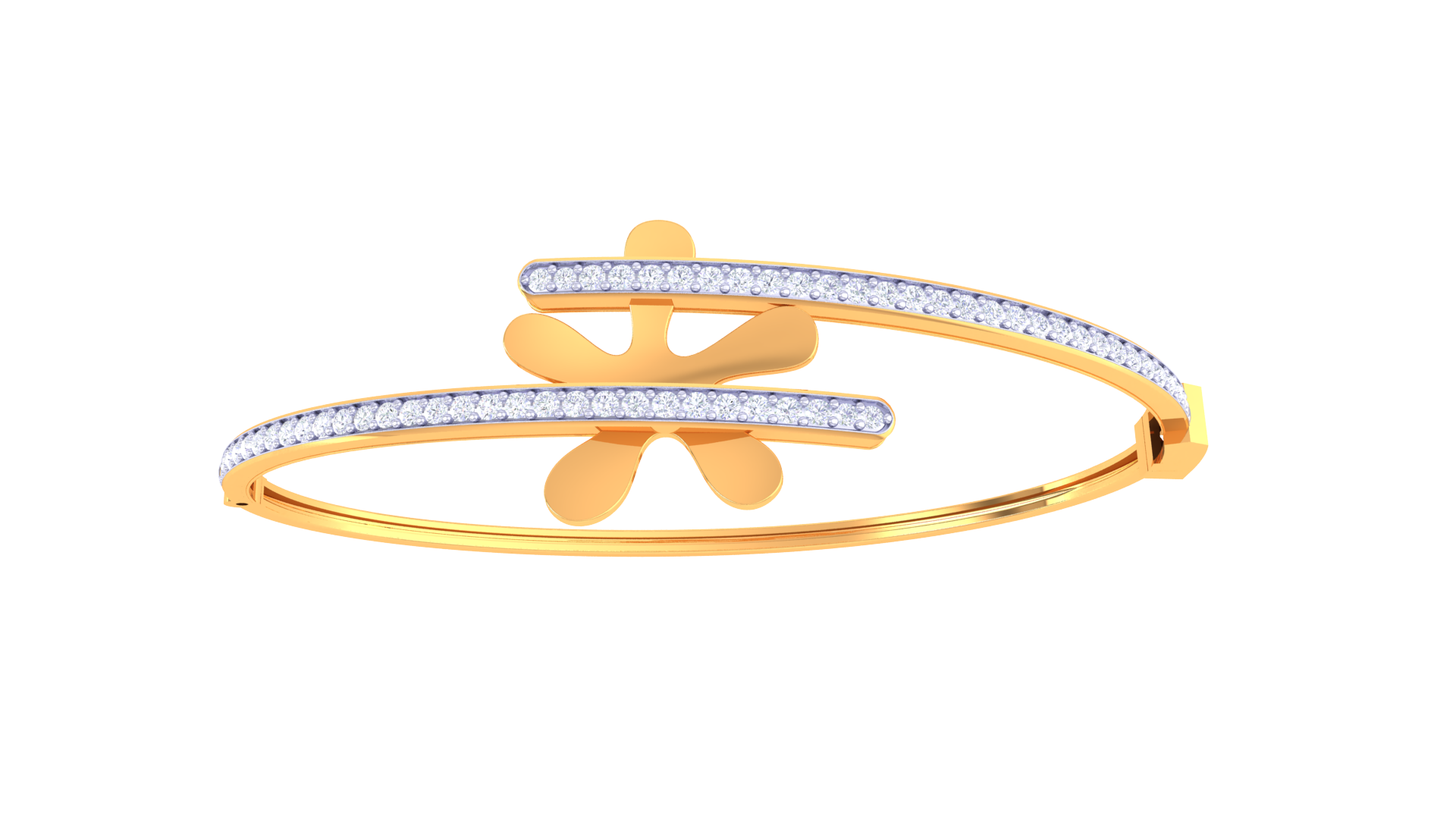 Parallel Bloom Diamond Bangles