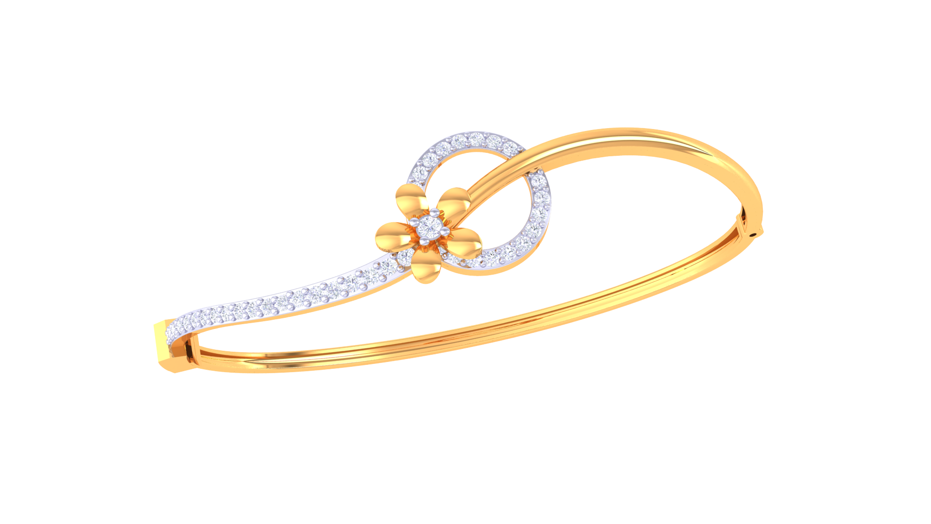 Starlit Ribbon Diamond Bangles