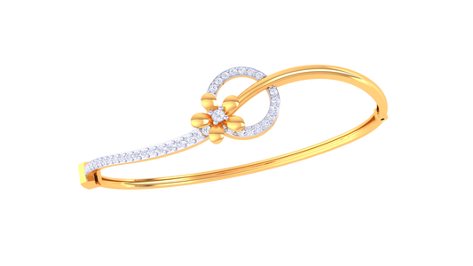 Starlit Ribbon Diamond Bangles