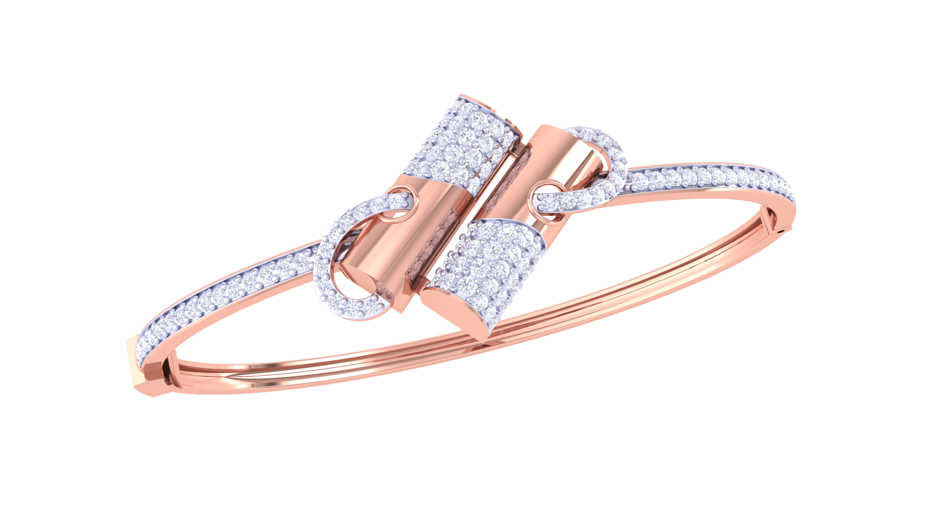 Cylindro Loop Diamond Bangles